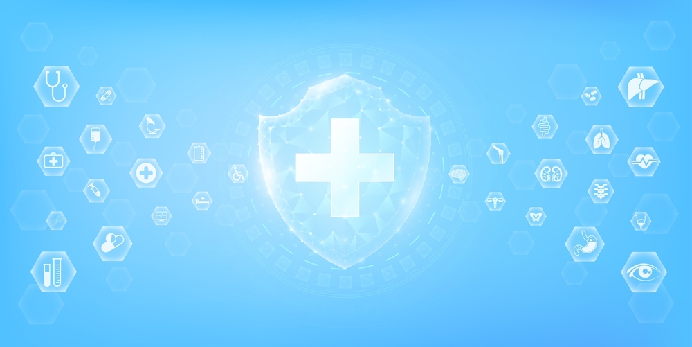 Health,Shield,Poly,Triangle,Glowing.,Medical,And,Human,Organs,Icons